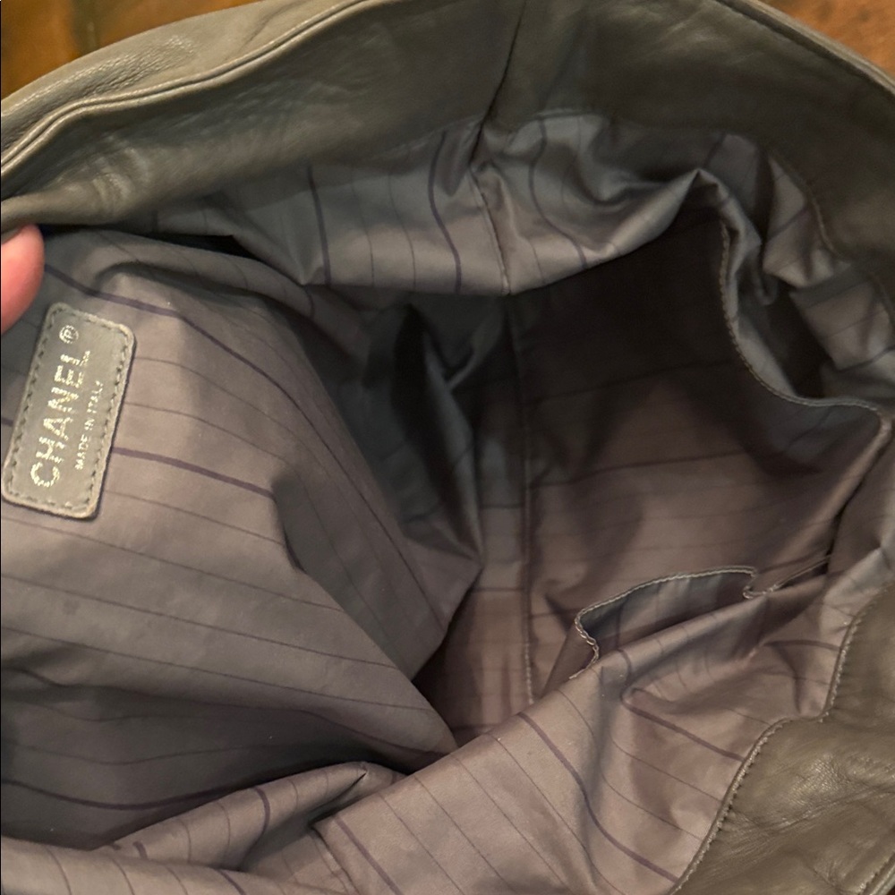 Chanel Coco Large Lambskin Dark Gray tote - Picture 9 of 13